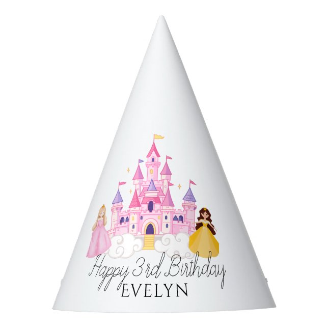 Elegant Princess Birthday Celebration Party Hat (Front)
