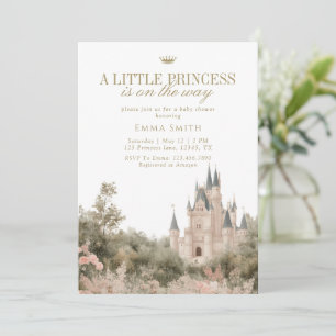 Elegant Princess Castle Baby Shower Royal  Invitation