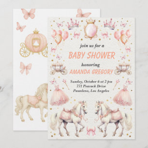 Elegant Princess - Themed Baby Shower Invitation