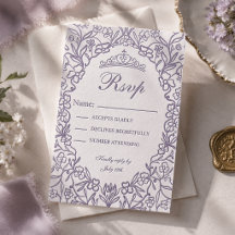 Elegant Princess Tiara Floral Quinceañera