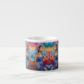 Elegant princess with wings espresso cup