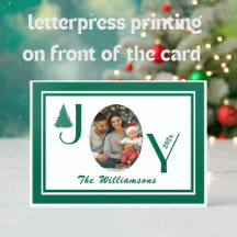 ELEGANT PRINT JOY FAMILY PHOTOS CHRISTMAS