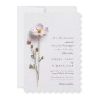 Elegant Print Pressed Pastel Boho Flowers Wedding