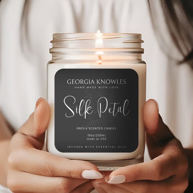 Elegant Product Label Sticker Black And White (Creator Uploaded)