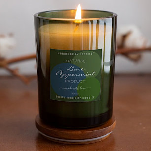 Elegant Product Packaging Labels Dark Green & Blue