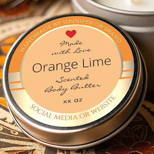 Elegant Product Packaging Labels Orange and Gold