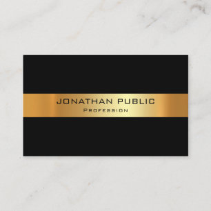 Elegant Professional Black And Gold Template Business Card