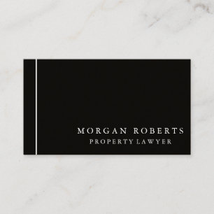 Elegant Professional Black Modern  Business Card