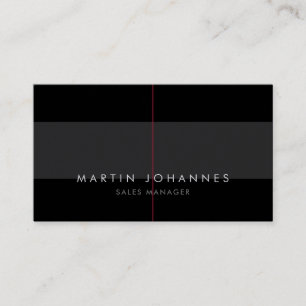 Elegant Professional Black Plain Business Card