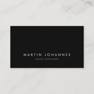 Elegant Professional Black Plain Business Card