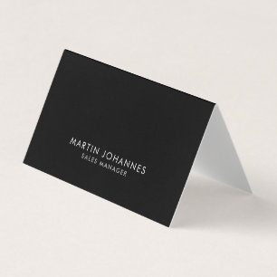 Elegant Professional Black Plain Business Card