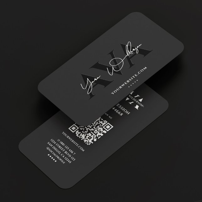 Elegant Professional Black Signature  Business Card (Elegant Professional Black Signature Business Card
)