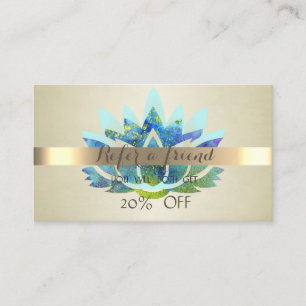 Elegant Professional,Blue Lotus Referral Card