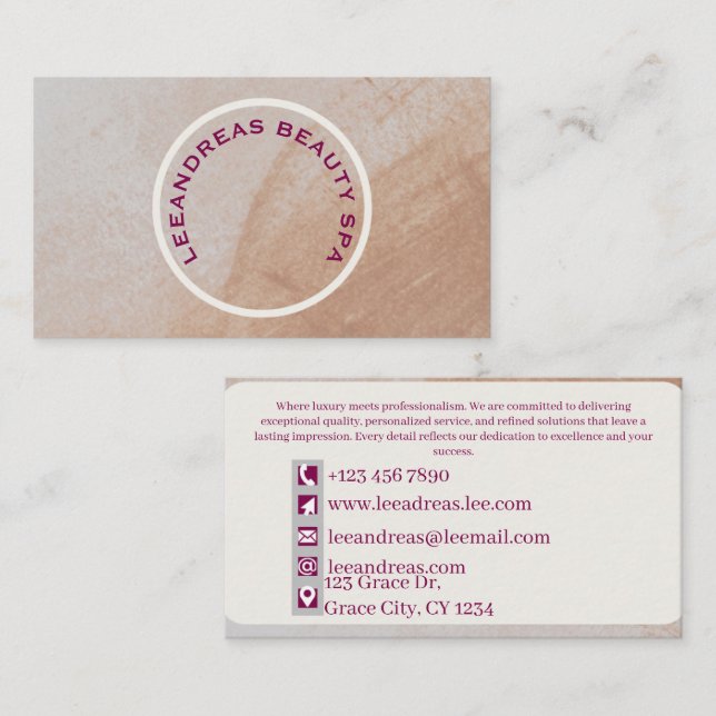 Elegant Professional Business Card (Front/Back)