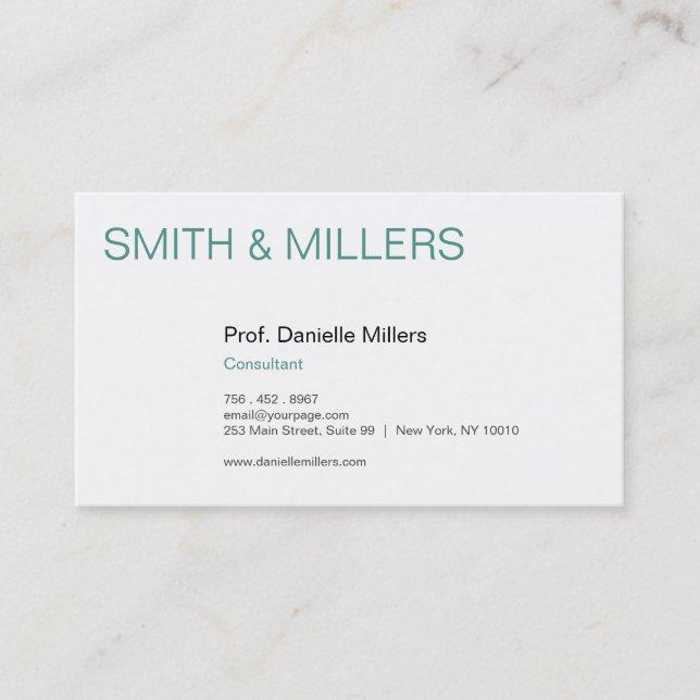Elegant Professional Business Card with Geometric  (Front)
