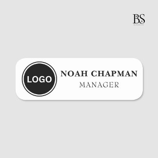 Elegant Professional Business Logo Clean Name Tag