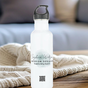 Elegant Professional Business Watercolor Signature 710 Ml Water Bottle