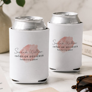 Elegant Professional Business Watercolor Signature Can Cooler
