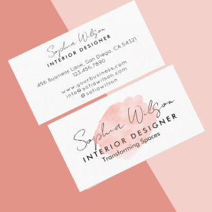 Elegant Professional Business Watercolor Signature Card