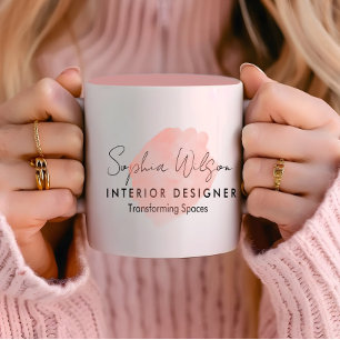Elegant Professional Business Watercolor Signature Mug