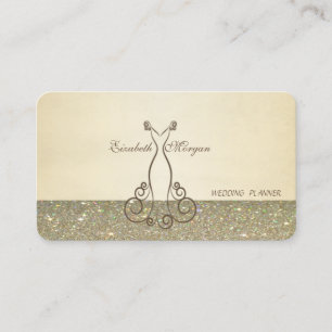 Elegant Professional Chic Luxury,Glittery ,Dress Business Card
