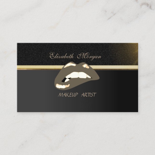 Elegant Professional Chic Luxury  Lips Business Card (Front)