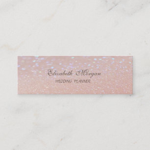 Elegant Professional Chic Modern Glittery Bokeh Mini Business Card