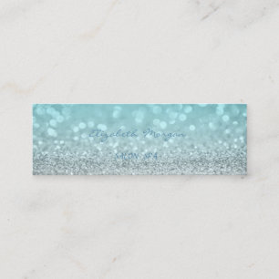 Elegant Professional Chic Modern Glittery Bokeh Mini Business Card