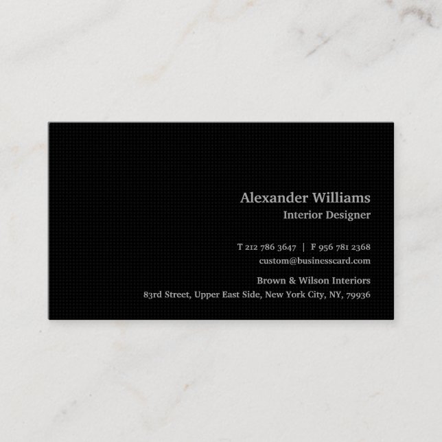 Elegant Professional Classic Premium Black Luxe Business Card (Front)