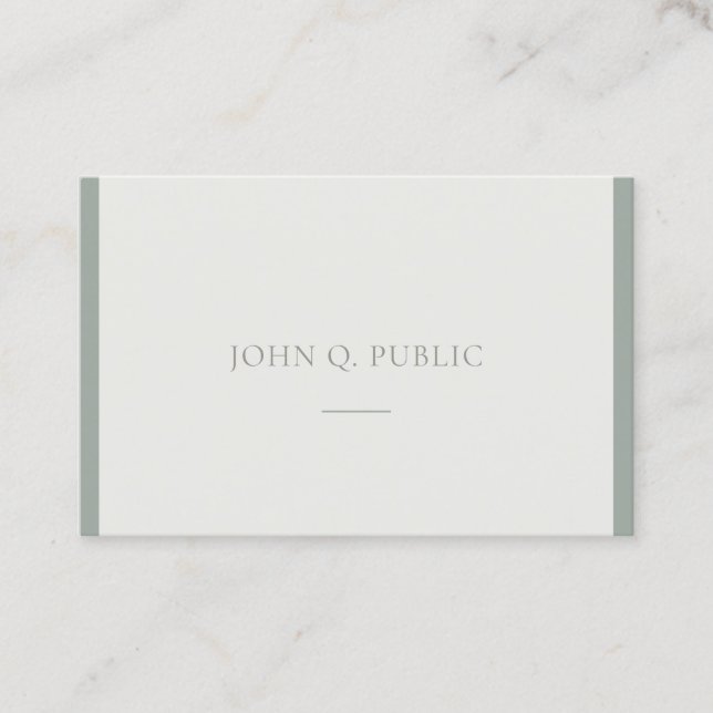 Elegant Professional Clean Design Green Template Business Card (Front)