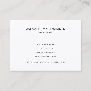Elegant Professional Clean Modern Trendy Plain Business Card