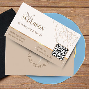 Elegant Professional Creative Photographer Wedding Business Card