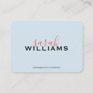 Elegant Professional Cursive (blue) Business Card