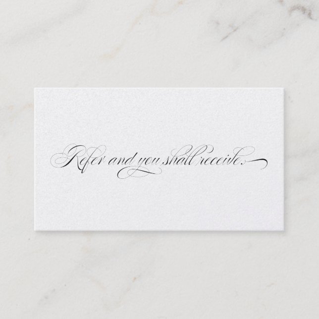 Elegant Professional Customer Referral Card (Front)