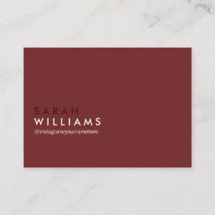 Elegant Professional Deep Red Grey Business Card
