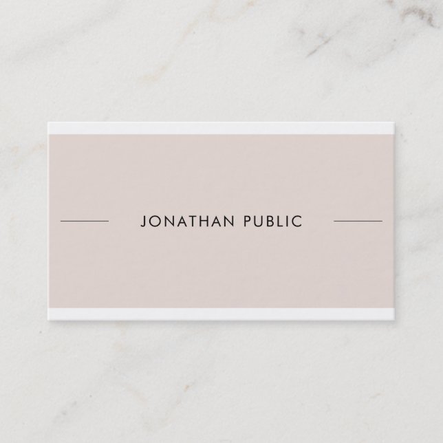 Elegant Professional Design Graceful Smart Plain Business Card (Front)