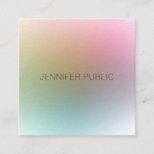 Elegant Professional Design Modern Colourful Square Business Card