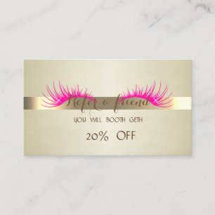 Elegant Professional,Faux Lashes  Referral Card