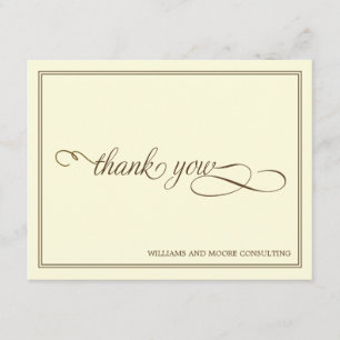 Elegant Professional Flat Thank You Card