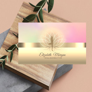 Elegant  Professional Glitter Yoga Girl,Lotus Business Card