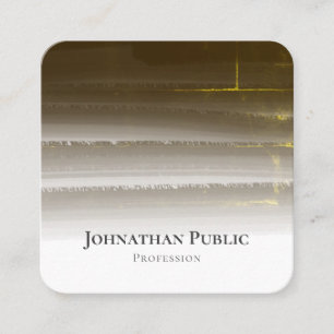 Elegant Professional Gold Grunge Square Business Card