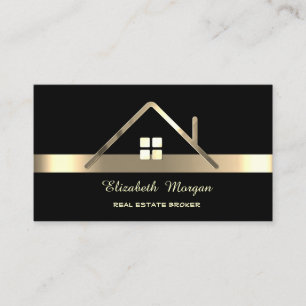 Elegant Professional Gold House Roof   Business Card