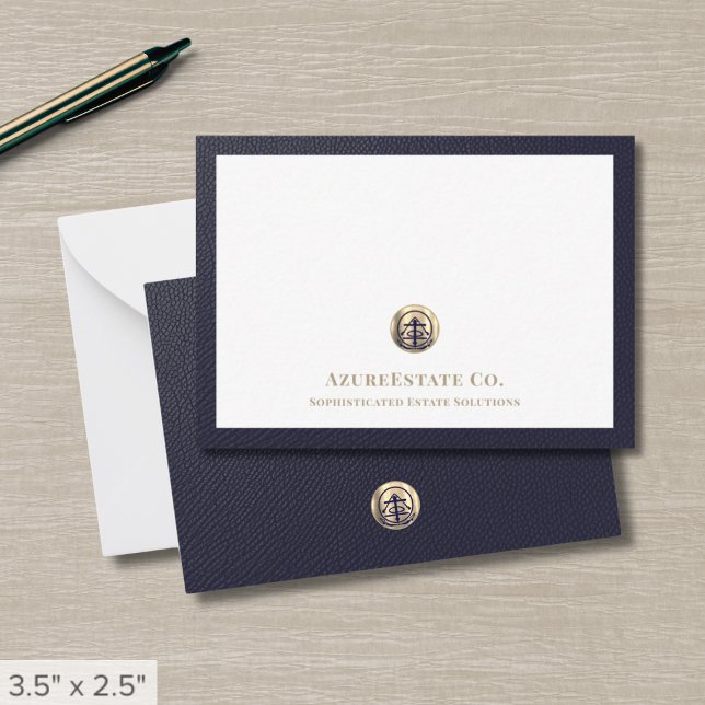 Elegant Professional Gold Logo Note Card (Creator Uploaded)