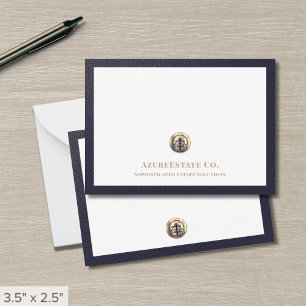 Elegant Professional Gold Logo Note Card