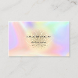 Elegant Professional Gold Lotus,Holographic Business Card