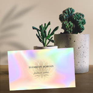 Elegant Professional Gold Lotus,Holographic Business Card