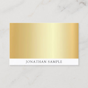 Elegant Professional Gold White Modern Template Business Card