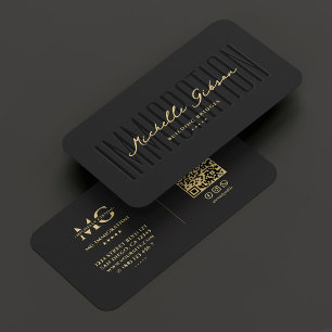 Elegant Professional Immigration Consulting Black Business Card