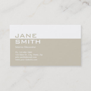 Elegant Professional Interior Design Decorator Business Card