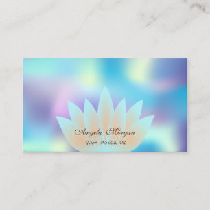 Elegant Professional Lotus Flower Holographic Business Card